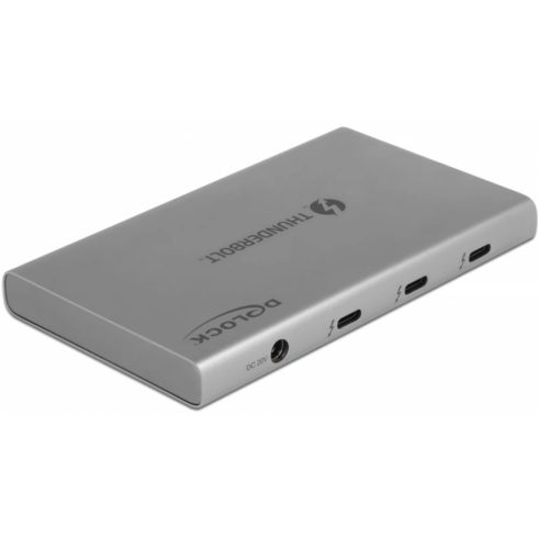 DELOCK Thunderbolt 4 Hub 3 porttal és egy további SuperSpeed USB 10 Gbps A-típusú porttal - 8K