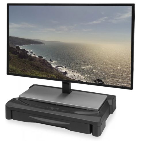 ACT CONNECTIVITY AC8210 Monitor stand extra wide with drawer adjustable height