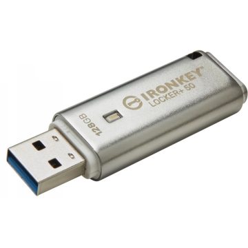 KINGSTON IronKey Locker+ 50 128GB USB 3.0 Ezüst