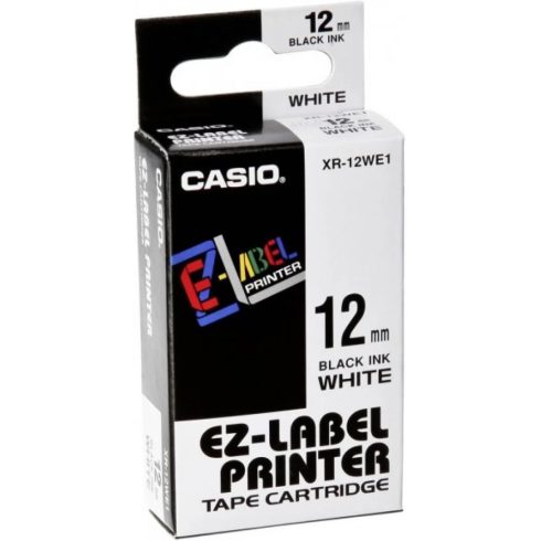 CASIO XR-12WE1 szalagkazetta fekete-fehér