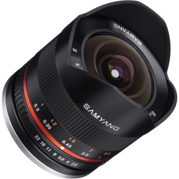 SAMYANG 8mm F2.8 UMC Fish-eye II (Canon M) fekete