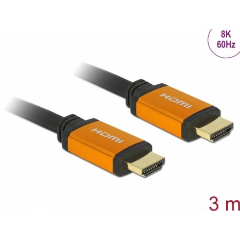 DELOCK HDMI 2.0 Összekötő Fekete-Narancssárga 3m 86987