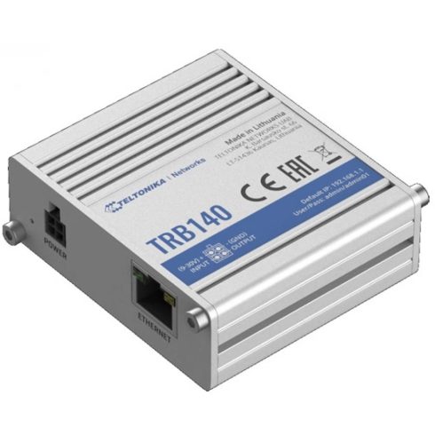 TELTONIKA TRB140 1xGbE LAN 1xminiSIM 4G/LTE CAT4 Gigabit ipari Ethernet IoT gateway