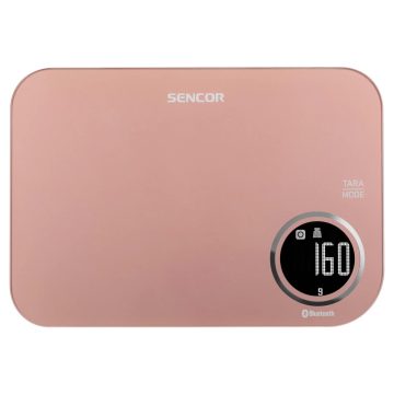   SENCOR SKS 7075RS Intelligens Bluetooth konyhai mérleg rozsaszín