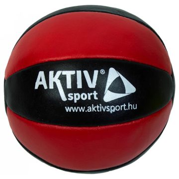 AKTIVSPORT Medicin labda 3 kg bőr piros-fekete