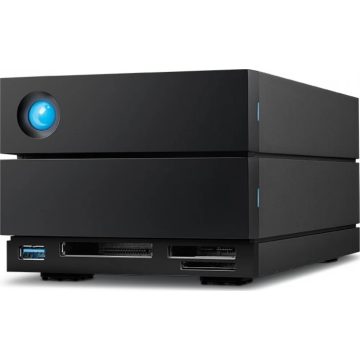   LACIE 2big Dock 16TB 3.5" USB 3.1 + Thunderbolt 3 Fekete STLG16000400