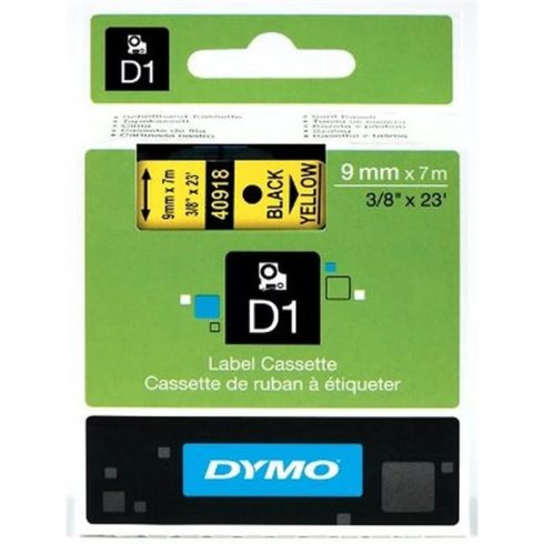 DYMO Feliratozószalag D1 9mm x 7m fekete-sárga