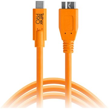 TETHERTOOLS USB3.0 Type C - Micro-B 4.6m narancssárga