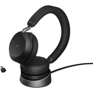 JABRA Evolve2 75 MS Stereo USB-C + állvány fekete