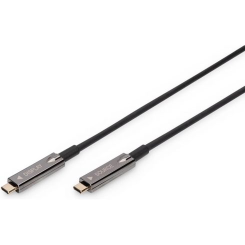 DIGITUS USB 3.1 Type C USB 3.0 Type C Összekötő Fekete 10m AK-330160-100-S