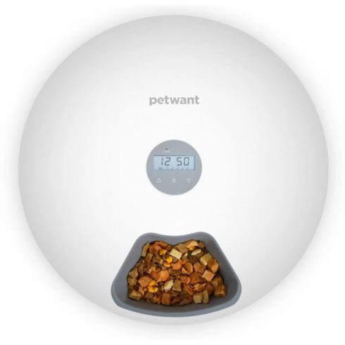 PETWANT F6 Intelligens 6 rekeszes állateledel adagoló fehér