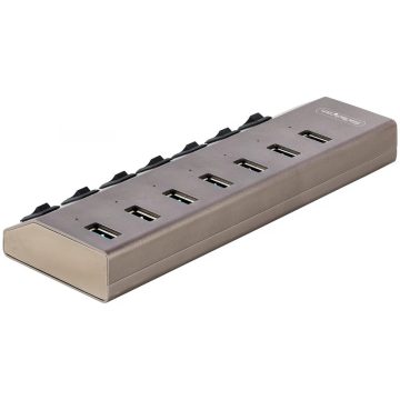   STARTECH 7-Port Self-Powered USB-C Hub with Individual On/Off Switches