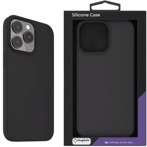 NEXT ONE Silicon MagSafe tok iPhone 14 Pro Max fekete