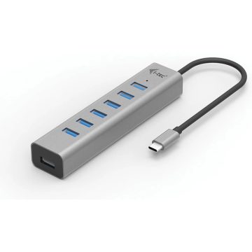 ITEC USB-C Charging Metal HUB 7 Port 7.5W ezüst