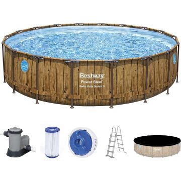   BESTWAY 56977 Power Steel Swim Vista Frame Pool-Set 549 x 122cm