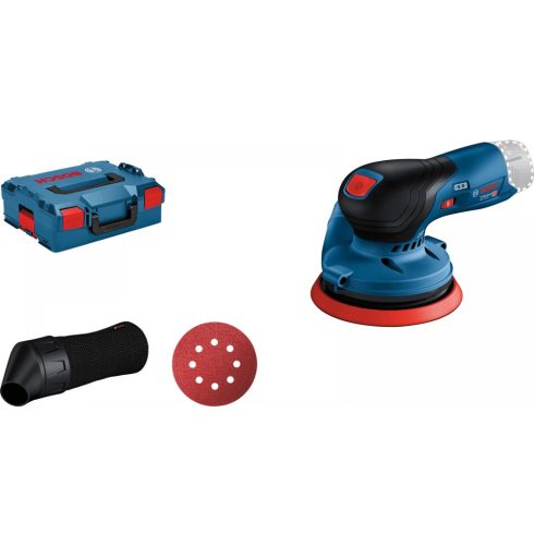 BOSCH GEX 12V-125 Professional Akkus excenter csiszoló + L-BOXX 136 - akku és töltő nélkül