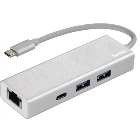 HAMA USB Type C HUB ezüst