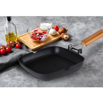 BERGNER BG-34250-BK Grill serpenyő 24 cm fekete