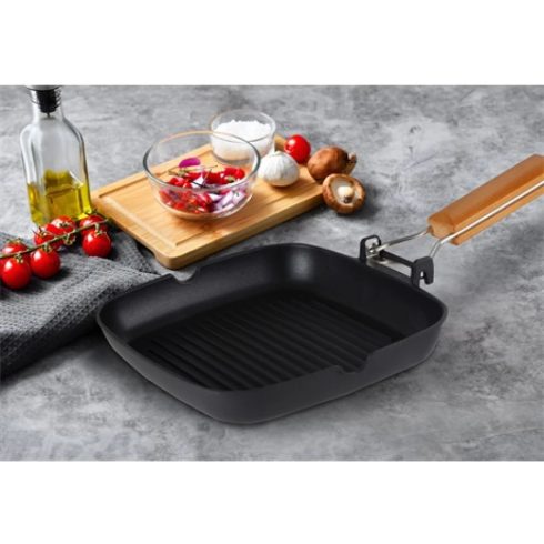 BERGNER BG-34250-BK Grill serpenyő 24 cm fekete