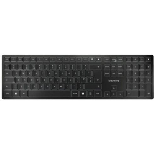 CHERRY KW 9100 Slim Wireless UK Angol fekete