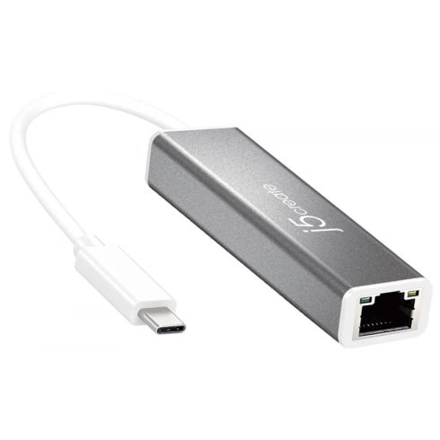 J5CREATE JCE133G-N USB-C 3.0 UTP Átalakító 1Gbps fehér-ezüst