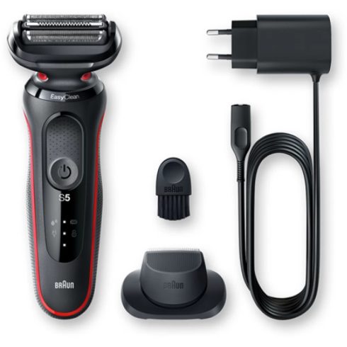 BRAUN Series 5 51-R1200s Wet&Dry Elektromos borotva 1 tartozékkal fekete-piros