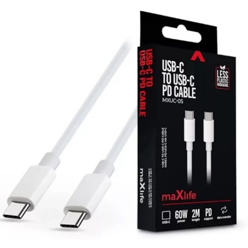 USB 2.0 Type C Összekötő Fehér 2m TF-0180