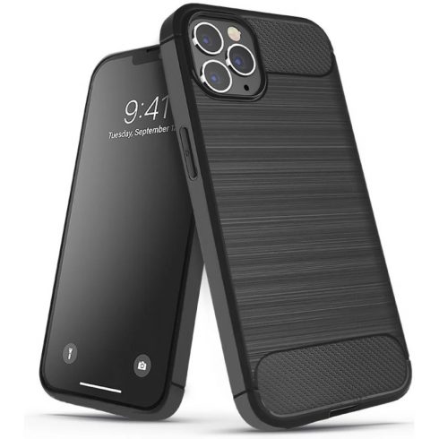 HAFFNER Carbon szilikon hátlap Xiaomi Redmi 10C fekete