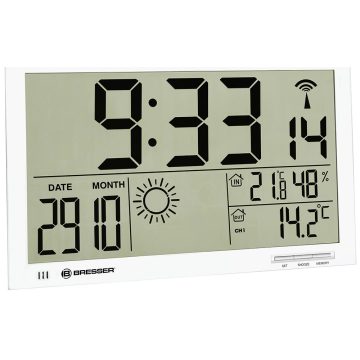 BRESSER MyTime Jumbo LCD falióra fehér