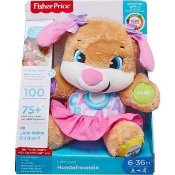   MATTEL Fisher Price Fejlesztő plüss lány kutya NÉMET nyelvű