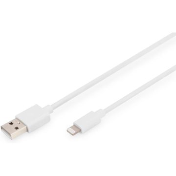 DIGITUS USB Lightning Töltő/adat Fehér 2m DB-600106-020-W