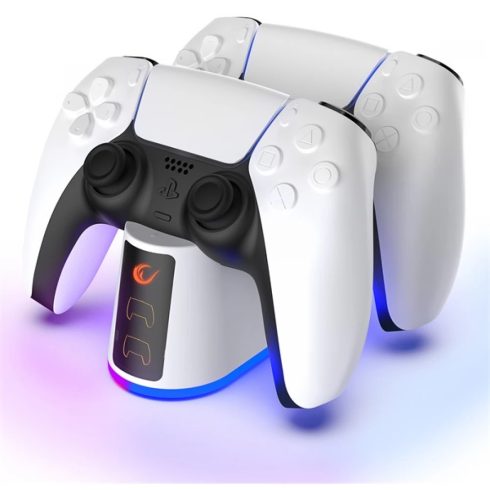 RAMPAGE RP-PS5 Gamepad töltő fehér