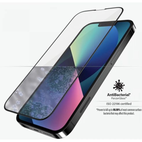 PANZERGLASS Screen Protector Case Friendly Antibacterial iPhone 13/13 Pro fekete