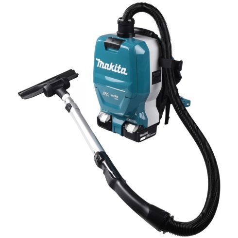 MAKITA DVC261ZX15 Akkumulátoros hátizsákos porszívó 2 x 18 V fehér / türkiz