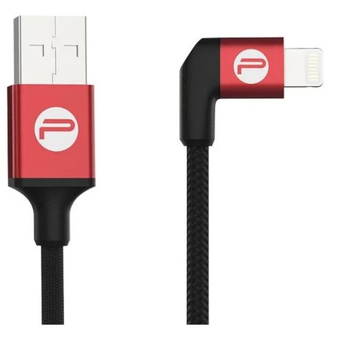 PGYTECH USB Lightning Töltő/adat Fekete-Piros 35cm 32051