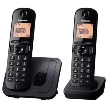PANASONIC KX-TGC212FXB Twin telefon fekete