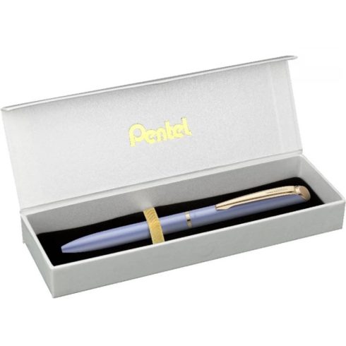 PENTEL BL2007PV-BOX Energel 0.35mm pastell lila test/kék tinta prémium fém rollertoll