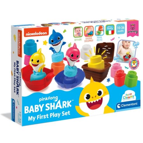 CLEMENTONI Soft Clemmy Pinkfong Baby Shark építőkészlet