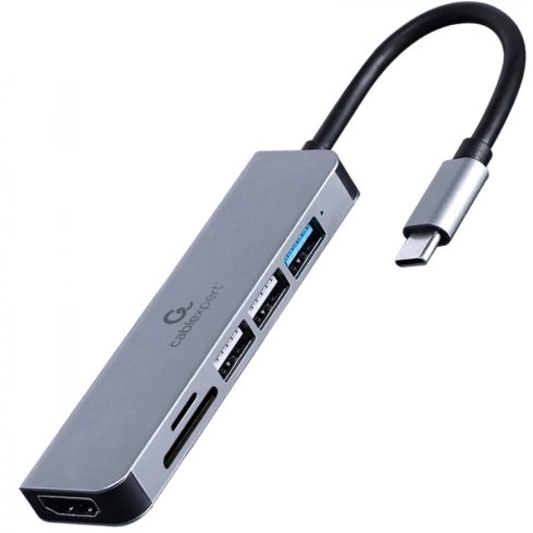GEMBIRD USB Type-C 6-in-1 multi-port adapter