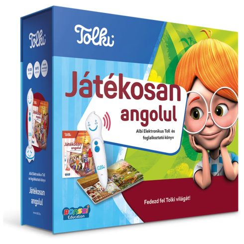 TOLKI Interaktív foglalkoztató könyv készlet - Játékosan angolul