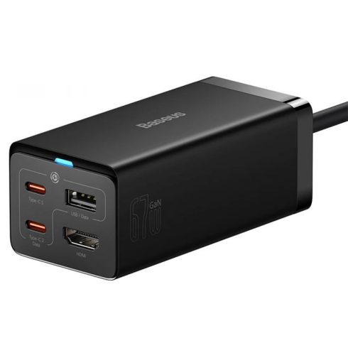 BASEUS 67W GaN5 Pro wall charger fekete
