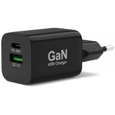 PORT DESIGNS Power Supply 45 W - Type C GaN EU fekete