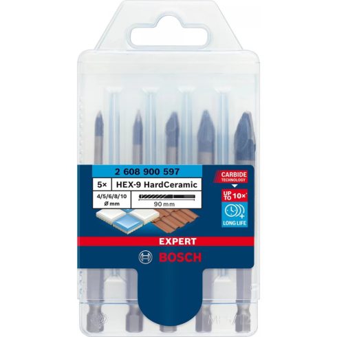 BOSCH Expert HEX-9 HardCeramic fúrókészlet 4-10 mm