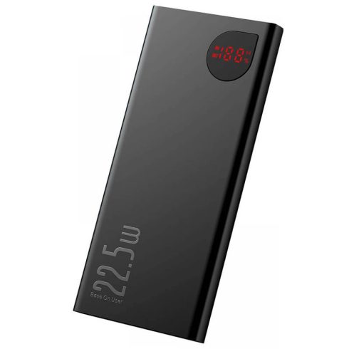 BASEUS PPAD070001 Adaman Metal Power Bank 10000mAh 22.5W fekete