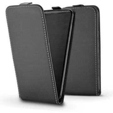 HAFFNER Slim Flexi Flip bőrtok iPhone 14 Plus fekete