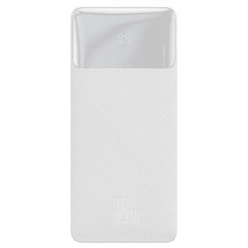 BASEUS Bipow Power Bank 30000mAh 2xUSB 1xUSB-C 15W fehér