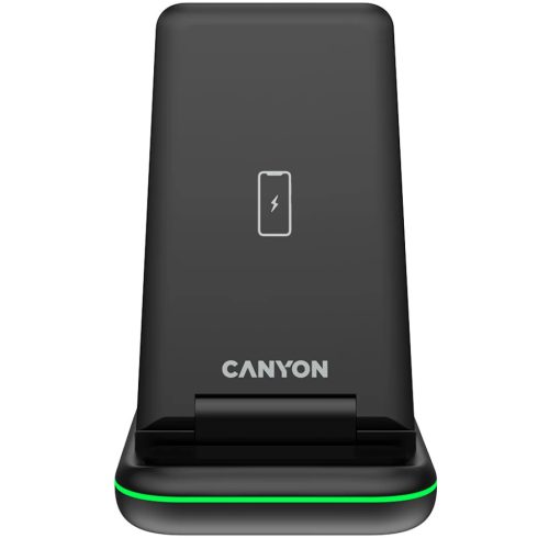 CANYON Vezeték nélküli 3in1 gyorstöltő WS-304 fekete