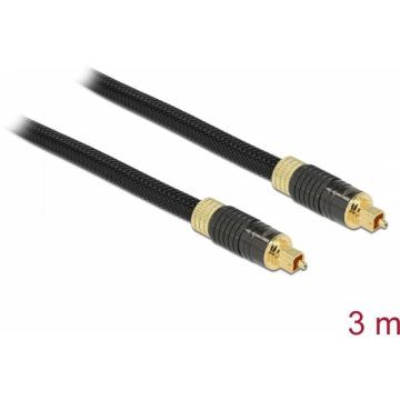 DELOCK Toslink Összekötő Fekete 3m 86594