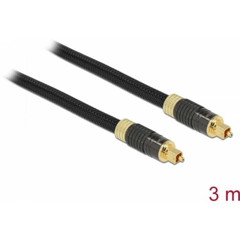 DELOCK Toslink Összekötő Fekete 3m 86594