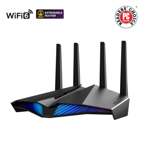 ASUS RT-AX82U AX5400 Mbps Dual-band WiFi 6 gigabit AiMesh OFDMA mobile gaming Wi-Fi router Aura-RGB-vel V2